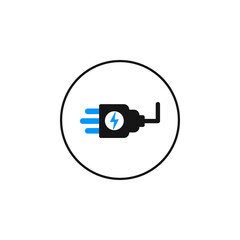 electric plug icon vector