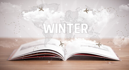 open book, vacation concept