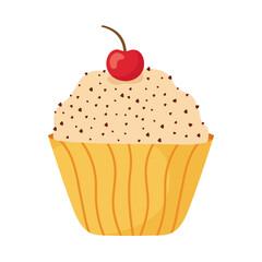 cherry decorated cupcake
