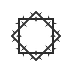 Christian illustration. Church logo. Crown of thorns from the head of Jesus Christ.