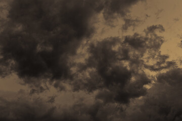 Sky in the dark and rain cloud.