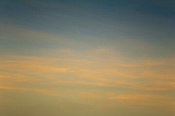 Twilight sky with clouds in the sun rises.