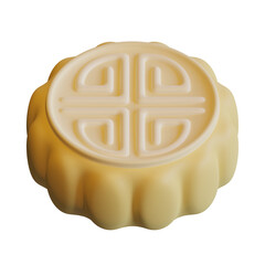 Mid Autumn Moon Cake 3D Rendering Illustration