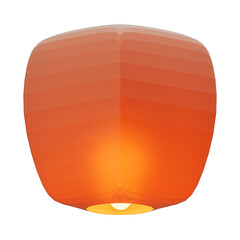 Mid Autumn Sky Lantern 3D Rendering Illustration © Samlakodad