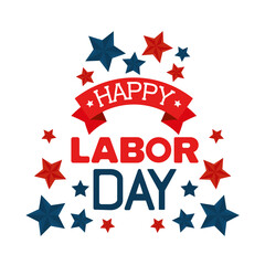 labor day with star icon