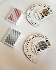 playing cards on the table