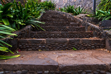 Escaleras en un parque al aire libre, en Tenerife