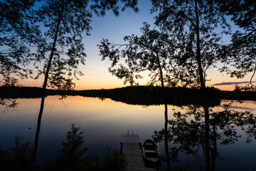 sunset on the river