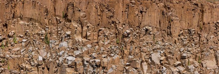 Panoramic view of rock formations in Colorado Rocky mountains