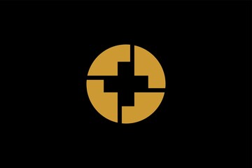 Cross medical logo design vector. Health clinic logo sign.