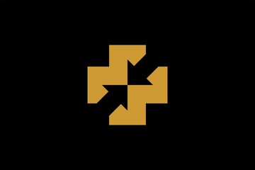 Cross medical logo design vector. Health clinic logo sign.