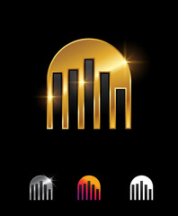 Golden Business Finance Premium Company Logo and Sign