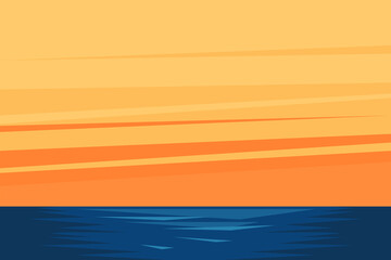 abstract of ocean waves on yellow background