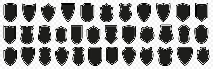 Shield icons symbol set. Protect shield vector illustration