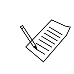 Naklejka premium write in paper