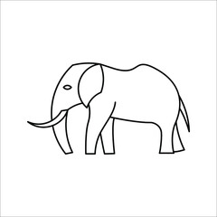 elephant icon. logo vector illustration. 