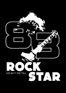  Rock Star picture Vector illustration for your Tee Shirt or your  Design