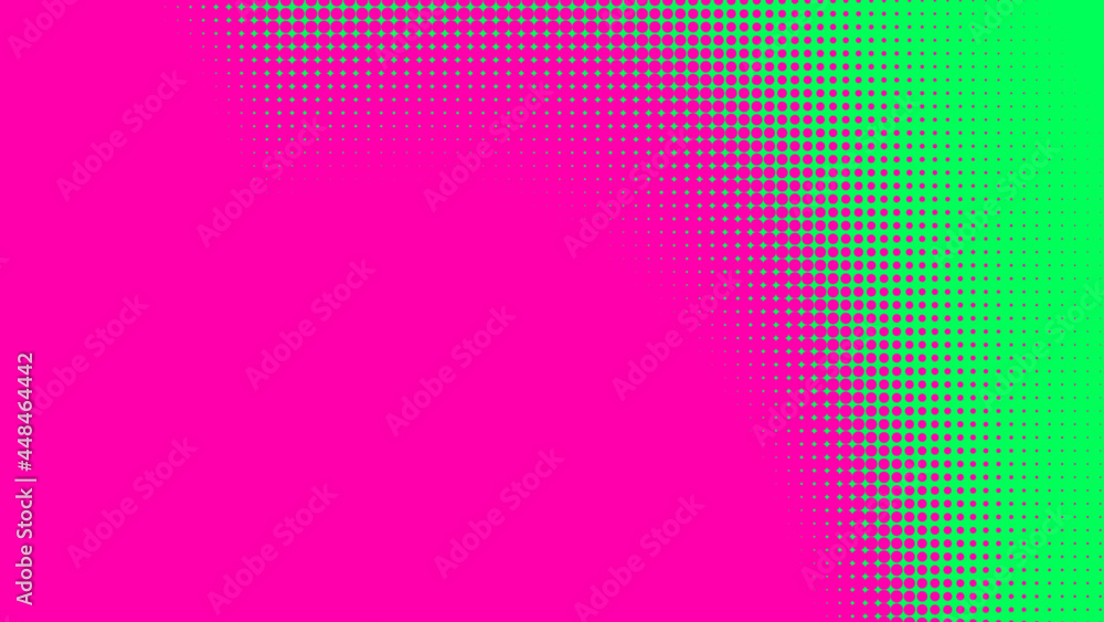 Aufkleber dots halftone green pink color pattern gradient texture with technology digital background. pop art 
