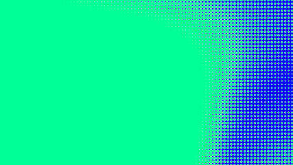 Obraz premium Dots halftone green blue color pattern gradient texture with technology digital background. Dots pop art comics with summer background.