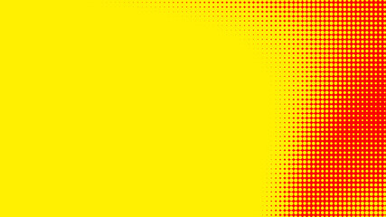 Dots halftone orange yellow color pattern gradient texture with technology digital background. Dots pop art comics with summer background.