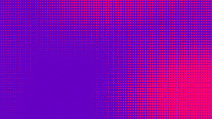 Dots halftone purple pink color pattern gradient texture with technology digital background. Pop art comics with nature graphic design.