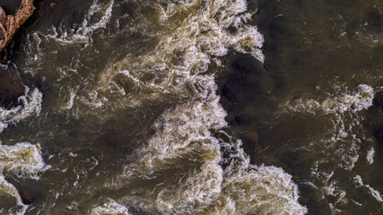 Moving water in the beach 