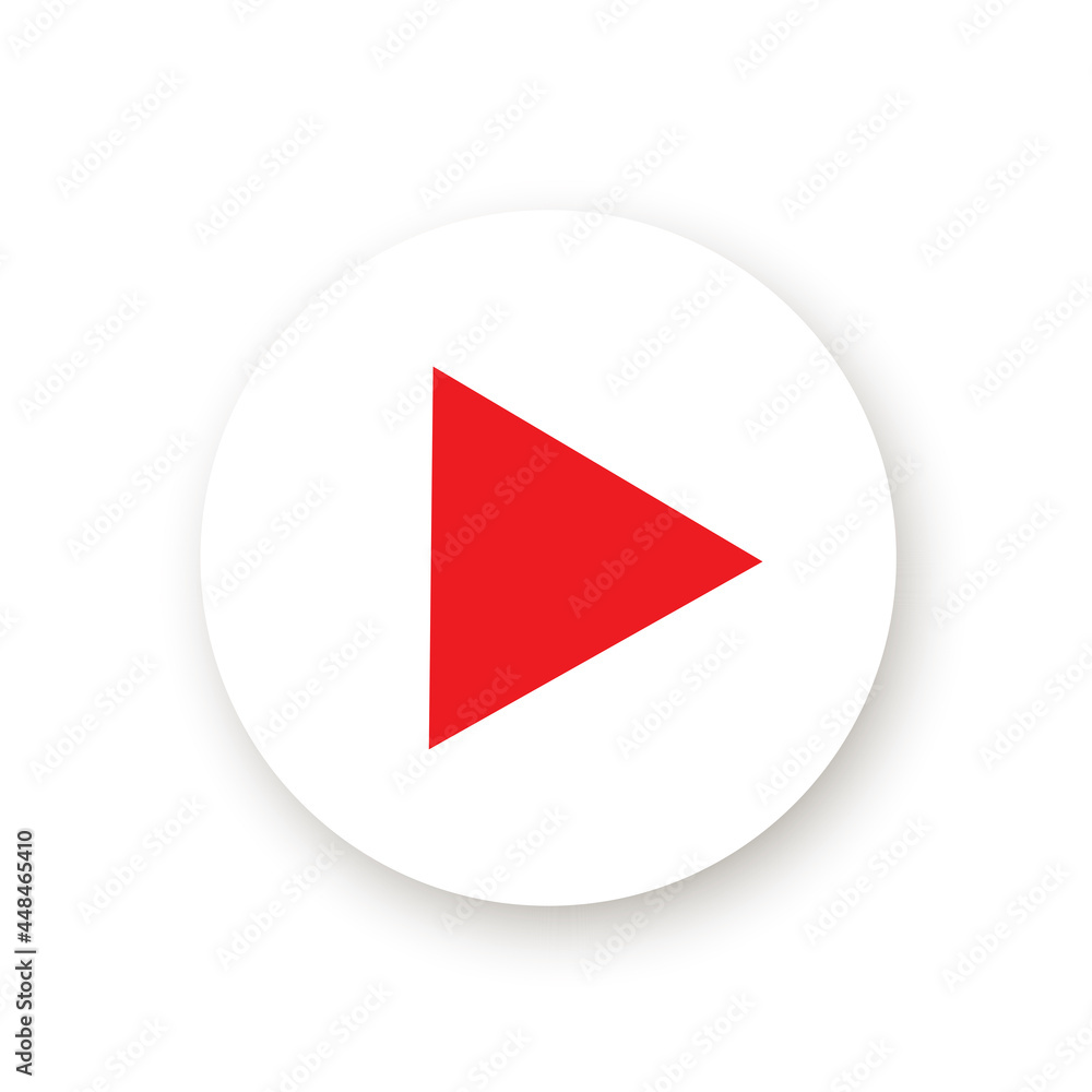 Poster play button in modern style. cursor sign. ui icon. vector illustration. stock image.