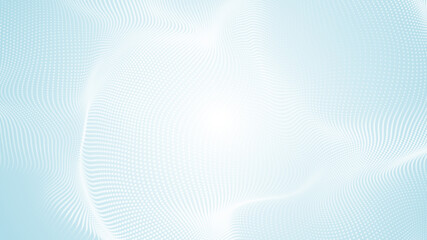Abstract dot white blue wave pattern gradient  texture technology background.