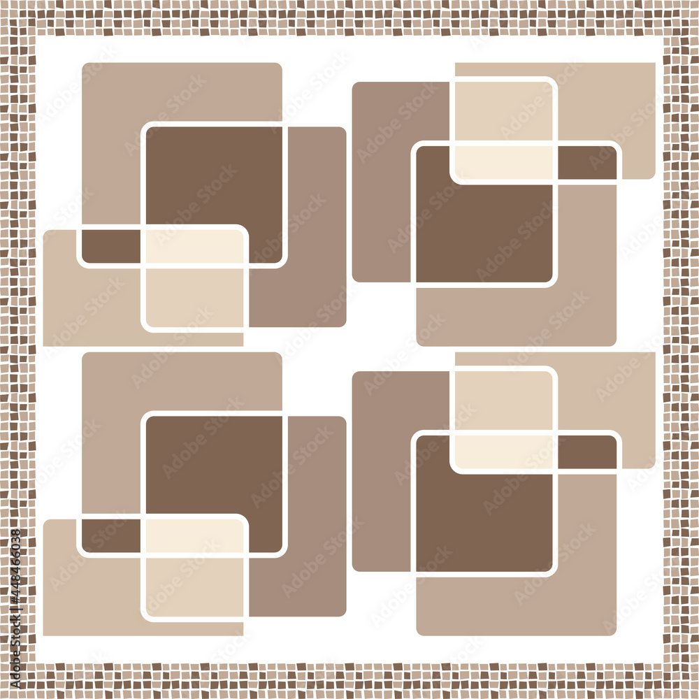Poster vector scarf with apple color. abstract seamless vector pattern with hand drawn elements.