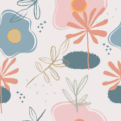 Abstract floral surface pattern seamless background vector illustration for design
