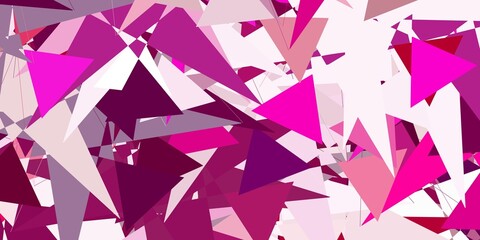 Light Pink vector texture with random triangles.