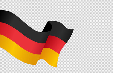 Waving flag of Germany isolated  on png or transparent  background,Symbol of Germany,template for banner,card,advertising ,promote, TV commercial,web, vector illustration top gold sport winner