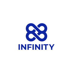 Infinity logo Vector illustration template