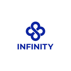 Infinity logo Vector illustration template