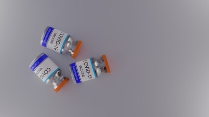 covid 19 vaccine bottle 3d