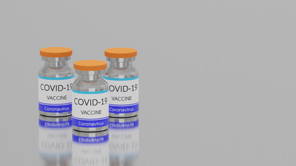 covid 19 vaccine bottle 3d