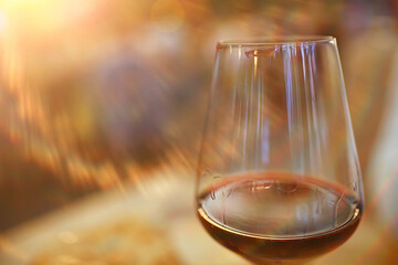 red wine glass restaurant, background bar wine tasting