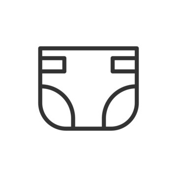 recommend clip art: Vector diaper line icon.