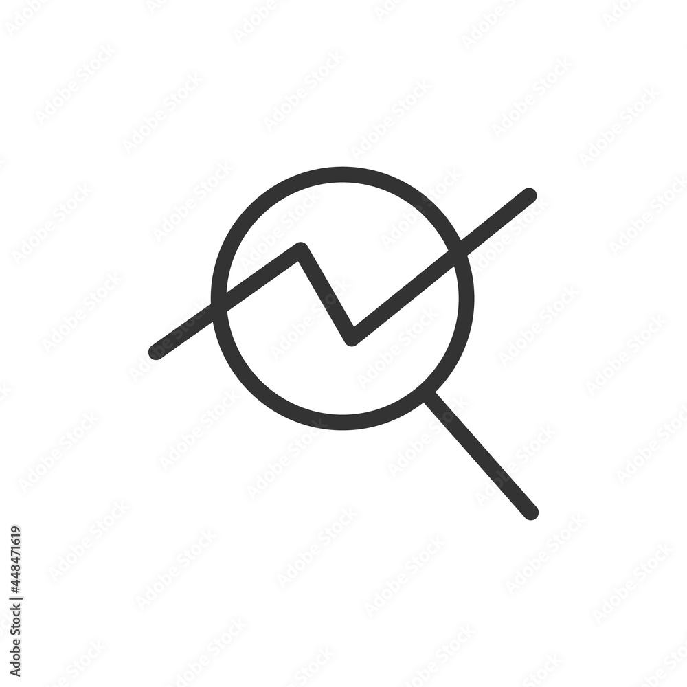 Poster data analytics line icon in trendy style.
