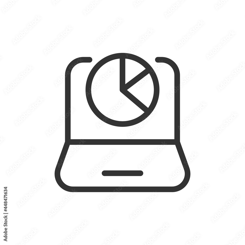 Aufkleber outline design of data analytics icon.