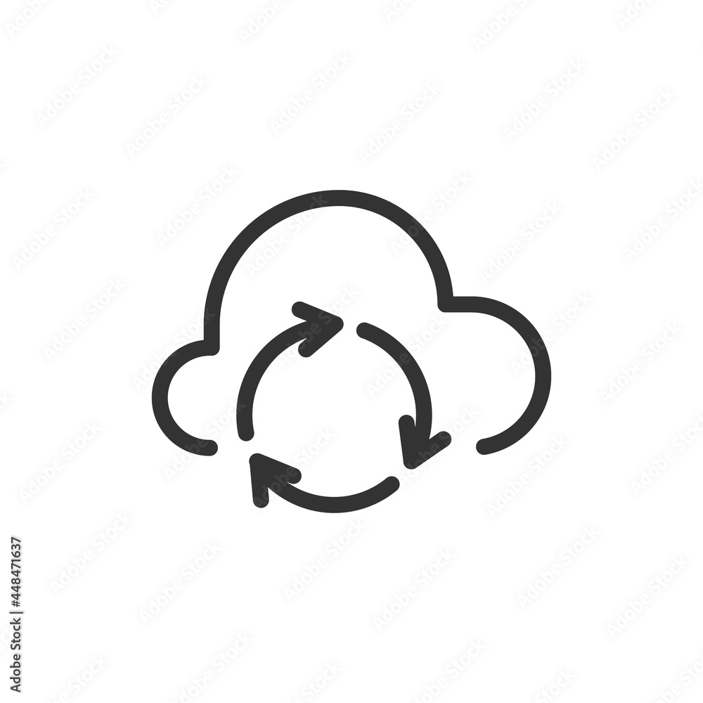 Poster outline design of data icon.