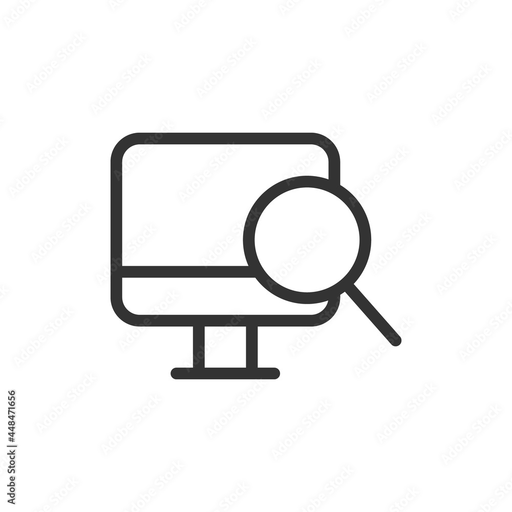 Poster outline design of data analytics icon.