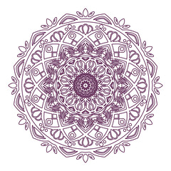 ぬりえができる線の曼陀羅模様