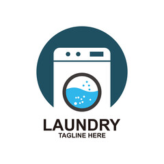 Laundry Logo Vector Template Design