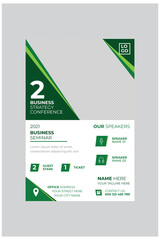 Professional corporate business event poster design template