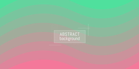 Abstract vector background. Beautiful waves.Pink green gradient.