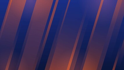 Futuristic Abstract Light Orange Stripes In Dark Blue Background. Dynamic Gradient Orange Blue Stripe Banner Template