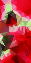 Red Abstract Color Polygon Background Design, Abstract Geometric Origami Style With Gradient