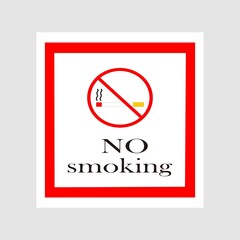 sign zona no smoking  icon, vector symbol illustration - obrazy, fototapety, plakaty