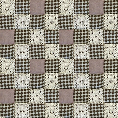 Square seamless texture of handmade patchwork cover